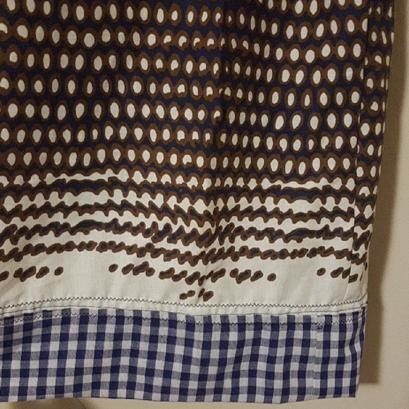 One-of-a-Kind Indigo blue & ivory print Patchwork Kimono | Blue Gingham Trim - Picture 9 of 12